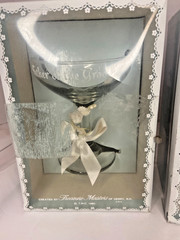 Wedding Toasting Champagne Glasses – Etched Mother & Father of Groom 1980
