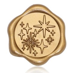 50 Star Wax Seal Stickers – Antique Gold Self Adhesive – 50 Stars