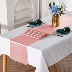 5pcs 10 pcs Satin 12×108″ Table Runner Wedding Party Reception Catering Decor
