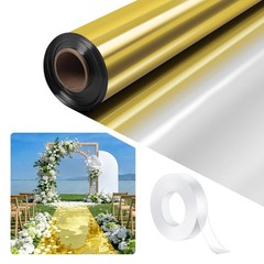 3.3×32.8ft Mirror Rug Aisle Runner for Wedding,Double Sided Bright Reflective…