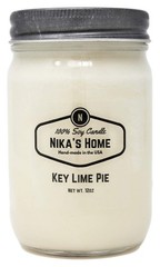 Nika’s Home Key Lime Pie Soy Candle 12oz Mason Jar Non-Toxic Hand Poured USA Lon