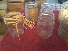 Assorted Decorated Jar w/8 Battery Operated Candle Lights