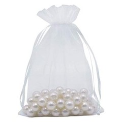 White Organza Gift Bags 5×7 inch 100pcs Mesh Jewelry Pouches Drawstring Bags …