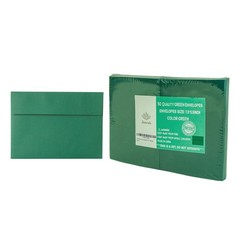 Green Envelopes, 50 Pack, 5 x 7 Inch, A7, Dark Green, 120gsm 5.5×7.5,