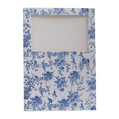 25 BLUE WHITE 7″ Paper Photo PICTURE FRAMES Cards Envelopes Favors Party Decor