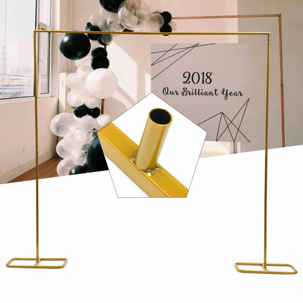 Metal Wedding Arch Frame Gold Iron Garden Party Stand Backdrop Flower Display