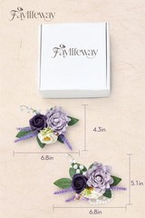 Rose Purple Corsage and Boutonniere Set for Wedding Prom(Set of 2),Artificial…