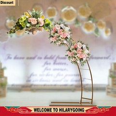 6.5ft Metal Crescent Moon Arch Wedding Party Plant Climbing Backdrop Stand Rack