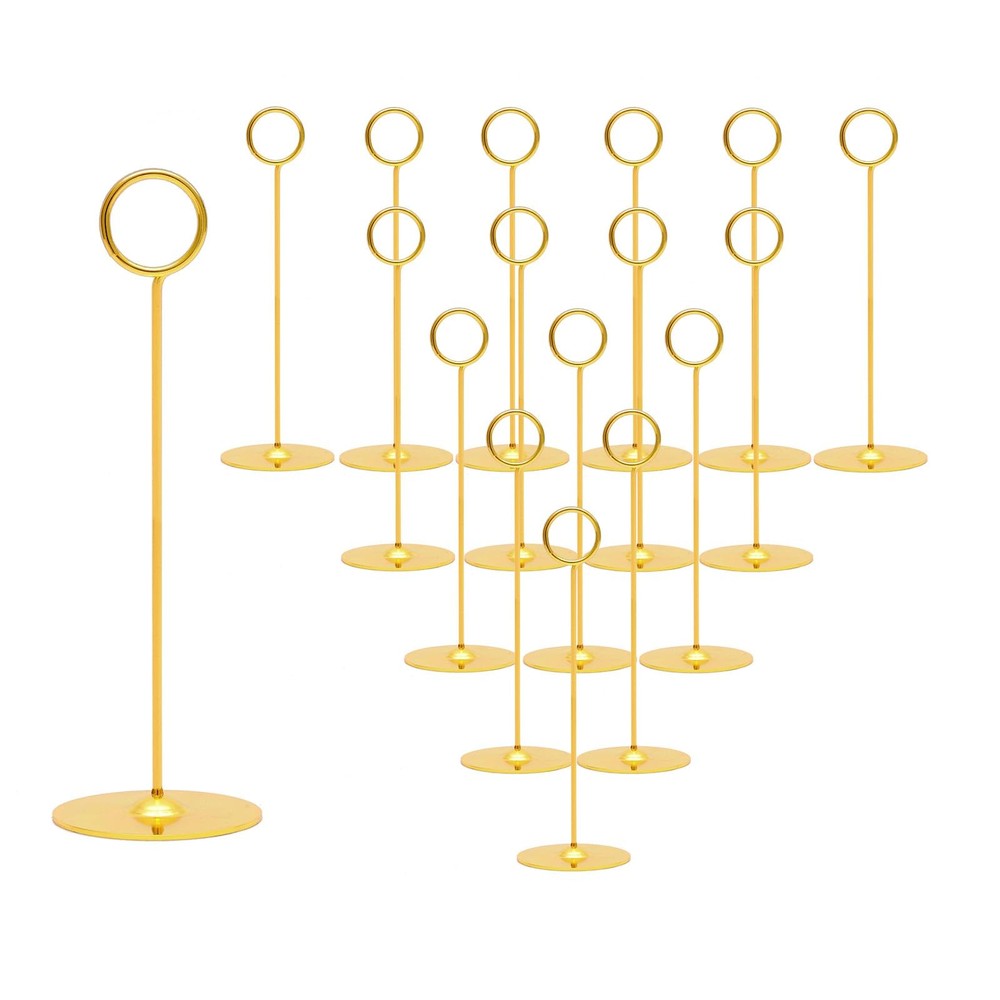 16 Pieces Table Card Holder 8 inches Table Number Holders Place Steel Card Ho…