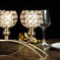 16″ wide Candelabra Beaded Globes Candle Holders Centerpiece Wedding Decorations