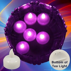 NEW 24 Pink Led Floating Floral Tea Light Candle for Wedding Centerpiece Decor