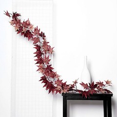 70″ Artificial Fall Maple Leaf Garland Faux Autumn Leaves Party Events Supplies