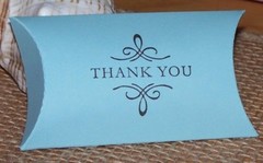 Wedding handmade Precut stamped Favour treat ‘Thank You pillow boxes Pk-20