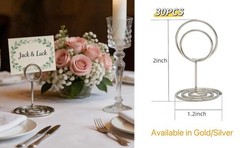 30Pcs Table Number Holders,Wire Place Card Holder Table Sign Holder Name Menu
