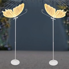 Set Of 2 Freestanding 110V Wedding Creative Butterfly Shape LED Floor Lamps Kit