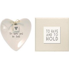 East of India Two’s Company E2069 to Have and Hold Ring Dish in Gift Box