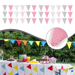 Fabric Bunting Banner Wedding For Birthday Baby Shower Party Home Decoration