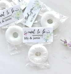50 Personalized wedding mints, affordable wedding favors, mint to be favors