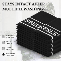 10 Pcs Microfiber Suede Reserved Chair Signs Cloth Church Placeholder Reserved P