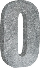 7.8 Inch Silver Glitter Number 0 Wooden Table Centerpiece Silver Birthday Party