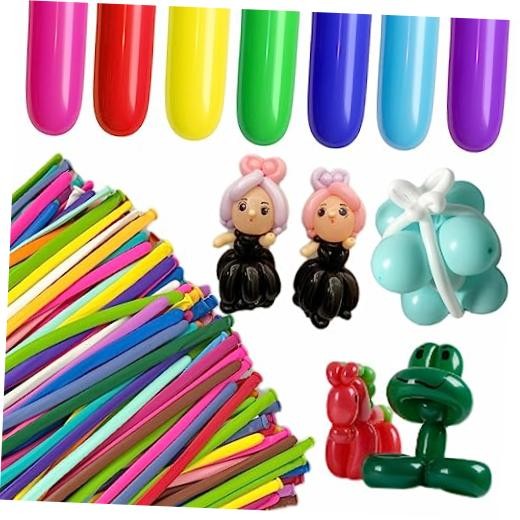 200 PCS Latex Twisting Balloons 260Q Magic Balloons Assorted Color Long