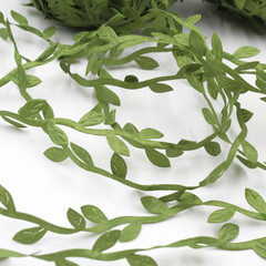 20 Yards Olive Green Leaf Ribbon, Artificial Vine, Gift Wrap Party Wedding Decor