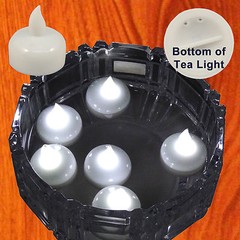NEW 12 White Led Floating Candle Floral Tea Light for Wedding Centerpiece Decor