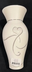 Stunning Lenox True Love 8.25″ Wedding Vase~White & Platinum~Looks Unused & NIB!