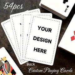 54 Custom Playing Cards – Personalized Poker Card Games with Your Own Designs ♤