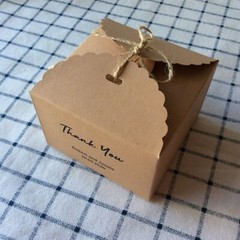 100x Kraft Boxes Party Wedding Favour Personalised Thank You Gift Boxes Logo Box