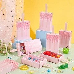 Paper Ice Cream Shape Gift Boxes, 20 pcs 20 count (Pack of 1) Pink-20 pcs