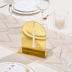 Gold Mirror Arch Wedding Table Numbers 115 Acrylic Signs 5×7 Inch 15 PCS