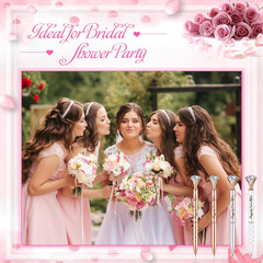 24 Pcs Bridal Shower Gifts for Guests Diamond Pens Rose Golden Crystal Ballpoint