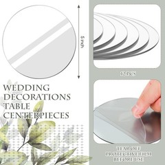 12 Pcs Acrylic Round Mirrors Candle Plate Set for Table Centerpieces 5 Inch N…