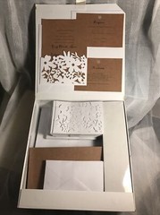 Wedding Invitation Kit 30 Sets White Cut Floral Brown Beautiful Celebrate it NEW