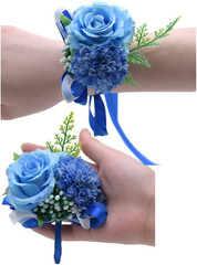 Rose Flower Corsage and Boutonniere Set 2,Handmade Silk Flowers Corsage Wrist…