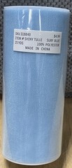 Shiny Tulle Surf Blue 25 Yds 100% Polyester 318840