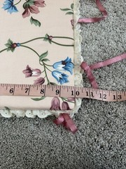 VTG Floral Lace Fabric Photo Album 3 Ring Binder Padded Cover Cottagecore