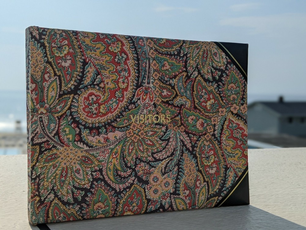 Liberty of London / England NEW Hand Made Guest Sign in Book Paisley & Leather
