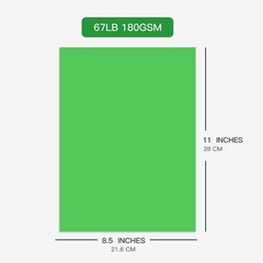 30 Sheets Green Cardstock 8.5 x 11 Inches, 67lb/180 gsm Premium Colored Cards…