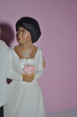 Vintage Coast Novelty Bride & Groom Wedding Cake Topper 1984 *REPAIRED*