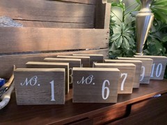 Table Top Decoration for Wedding Numbers 1-10 Real Wood Parisian Home , IN BOX