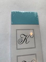 Letter K Cursive Seal Monogram Initial Envelope Sticker Graduation Gartner 1”