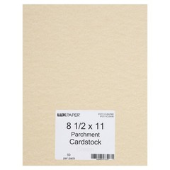 LUXPaper 8.5″ x 11″ Cardstock | Letter Size | Cream Parchment | 50 Qty,