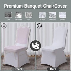 100 PCS Banquet Chair Covers for Wedding Universal Polyester Spandex Chair Co…