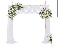 White Wedding Tulle Arch Draping Fabric 160×800 cm – 63” x 315”