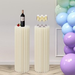 2PCS Cylinder Pedestal Stands for Party Table Cake Pedestal Stand for Parties
