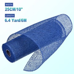 3pcs 10″ Poly Burlap Mesh for Wreath, Mesh Fabric Ribbon 6.4 Yard, Multicolor