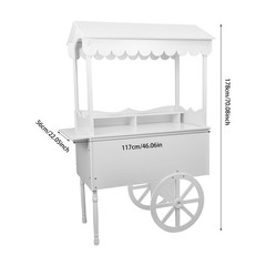 55lbs Candy Cart Display Stand with 2 Wheels Decorated Dessert Cart Candy Cart