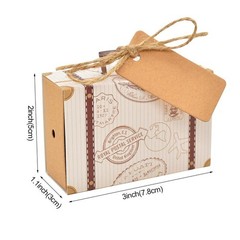 Travel Case Candy Boxes Kraft Paper Gift Boxes Wedding Birthday Party Christmas